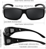 ÉÌƷͼƬ 19 | B089YRDYMP | FEISEDY Polarized Fit Over Glasses Sunglasses Men Women Wrap Around B2593