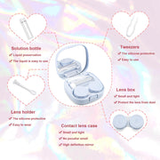 商品图片 16 | B0CND2TZC4 | FEISEDY Portable Cute Contact Lens Case Remover Tool With Mirror Tweezers Kit for Women and Girl B0081