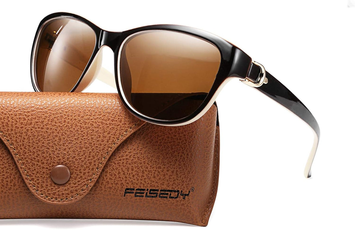 ÉÌƷͼƬ 3 | B07NXZ3WVF | FEISEDY Women Vintage Polarized Sunglasses Lady Elegant Cateye Sun Glasses B2476