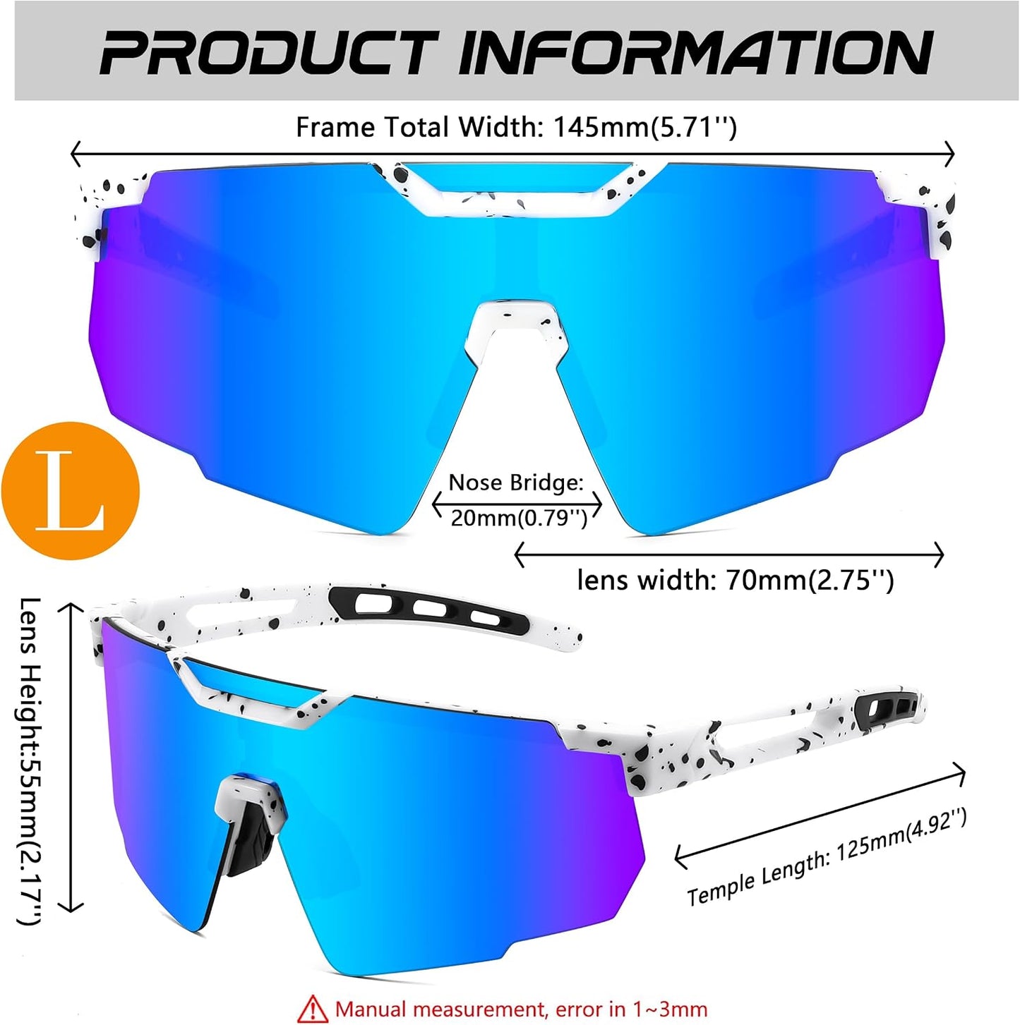 商品图片 35 | B0D2R93ZVQ | FEISEDY Cycling Sunglasses for Men Women, Sport Sunglasses for Baseball Softball Running Fishing Golf UV400 B0167