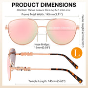 ÉÌƷͼƬ 14 | B0H4QPVJY6 | FEISEDY Retro Aviator Sunglasses for Women Men UV400 Shades B0409