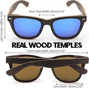 ÉÌƷͼƬ 4 | B0C9X27861 | FEISEDY Woodes Sunglasses Polarized for Women Men, Bamboo Wood Handmade Frame, Classic Square UV400 Protection B0006