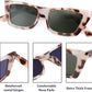 商品图片 18 | B08TM3J1R9 | FEISEDY Small Cateye Square Polarized Sunglasses Women Classic Thick Rectangle Frame UV400 Sun Glasses B2736