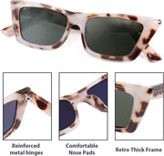 ÉÌƷͼƬ 18 | B08TM3J1R9 | FEISEDY Small Cateye Square Polarized Sunglasses Women Classic Thick Rectangle Frame UV400 Sun Glasses B2736