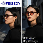 ÉÌƷͼƬ 10 | B0GSYML7HF | FEISEDY Retro Oval Cat Eye Sunglasses for Women Men B0411