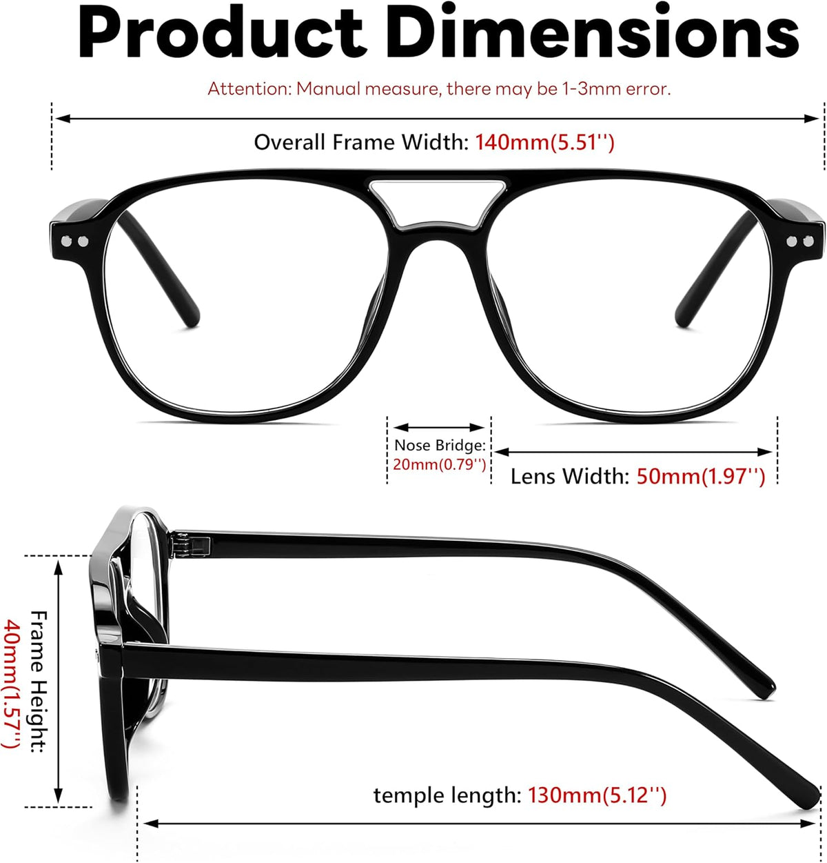 ÉÌƷͼƬ 7 | B0CY2LFJP7 | FEISEDY Blue Light Blocking Glasses Women Men Square Computer Lightweight Pilot Glasses Anti Eyestrain & UV Glare B0141