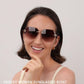 商品图片 2 | B083VRLS2Q | FEISEDY Classic Rimless Sunglasses Women Metal Frame Diamond Cutting Lens Sun Glasses B2567