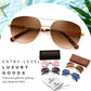 商品图片 6 | B0H4QPVJY6 | FEISEDY Retro Aviator Sunglasses for Women Men UV400 Shades B0409