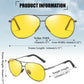 商品图片 13 | B07BDGXB1X | FEISEDY Night Driving Glasses Night Vision Aviator Anti Glare Eyewear for Men Women B2294