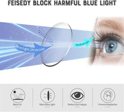 ÉÌƷͼƬ 4 | B0FZTKZ12C | FEISEDY 3 Pack Blue Light Reading Glasses Women Men Rectangular B0368