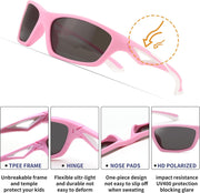 ÉÌƷͼƬ 32 | B0D1GDXPL3 | FEISEDY Kids Polarized Sunglasses TR90 Sports Cycling Glasses UV400 for Boys Girls Age 3-10 B0160