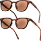 Tea+tortoise / 2.0 x | B0FQ5858XG | FEISEDY Round Reading Sunglasses for Men and Women Stylish Blue Light Blocking Readers B0113
