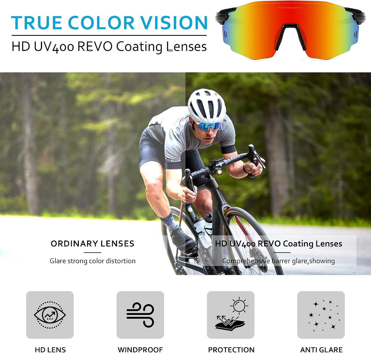 ÉÌƷͼƬ 18 | B0CYZM95KC | FEISEDY Rimless Sports Sunglasses for Men Women Tr90 Frame for Cycling Fishing Running B0116
