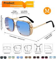 ÉÌƷͼƬ 39 | B09SDC5BD5 | FEISEDY Sunglasses Mens Women Vintage Pilot Square Trendy Metal Steampunk Fishing Driving Sun Glasses B2894