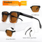 商品图片 18 | B0D7CC769X | FEISEDY Retro Square Sunglasses Women Men Trendy Rectangle Thick Frame Shades Classic Designer Sun Glasses B0198