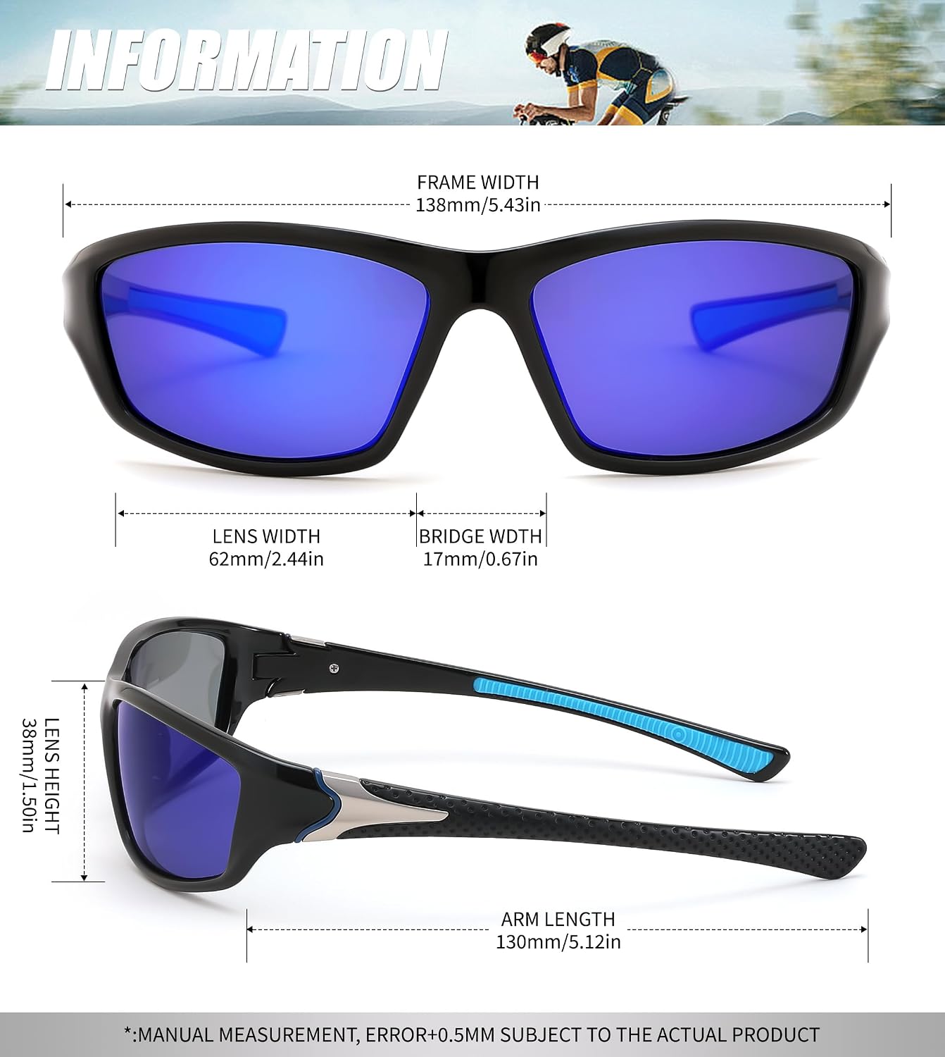 商品图片 29 | B09CT4VMCM | FEISEDY Classic Men Polarized Sports Sunglasses Night Driving Yellow Lenses Cycling Fishing Driving Glasses B2674