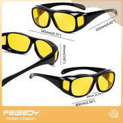 ÉÌƷͼƬ 11 | B0FWBRF3SR | FEISEDY Fit Over Glasses Sunglasses, Work Safety Goggles for Men Women, Wrap Around Sunglasses Outdoors B0343