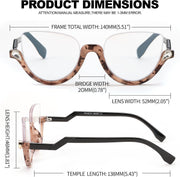 ÉÌƷͼƬ 21 | B0CJFLY9C9 | FEISEDY Reading Glasses for Women Fashion Half Frame Cat Eye Glasses Anti Glare Eyeglasses B0067