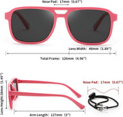 ÉÌƷͼƬ 11 | B0D3L4BMZC | FEISEDY Kids Polarized Sunglasses Flexible TPEE Rubber Toddler Aviator Shades with Strap for Boys Girls Age 3-9
