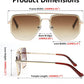 商品图片 4 | B0B38ZHMJL | FEISEDY Sunglasses Aviator Men Women 70s Sun Glasses Square Frame UV400 Protection B2953