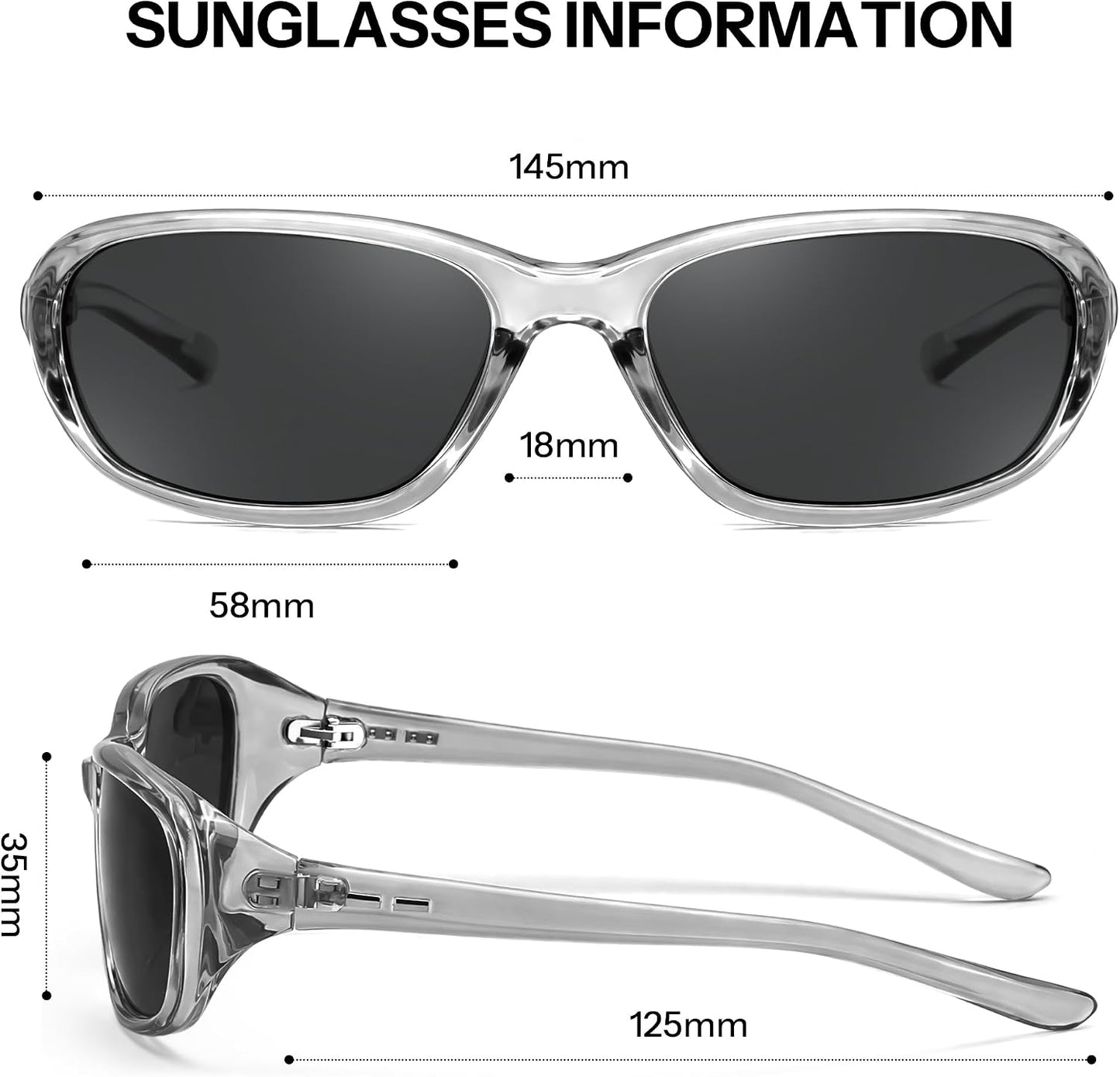 商品图片 26 | B0GLGJQXJW | FEISEDY Y2K Bug Eye Cat Eye Oval Sunglasses for Women Men B0407 | Ultra-lightweight, UV400 protection, Versatile & Chic, Petite faces