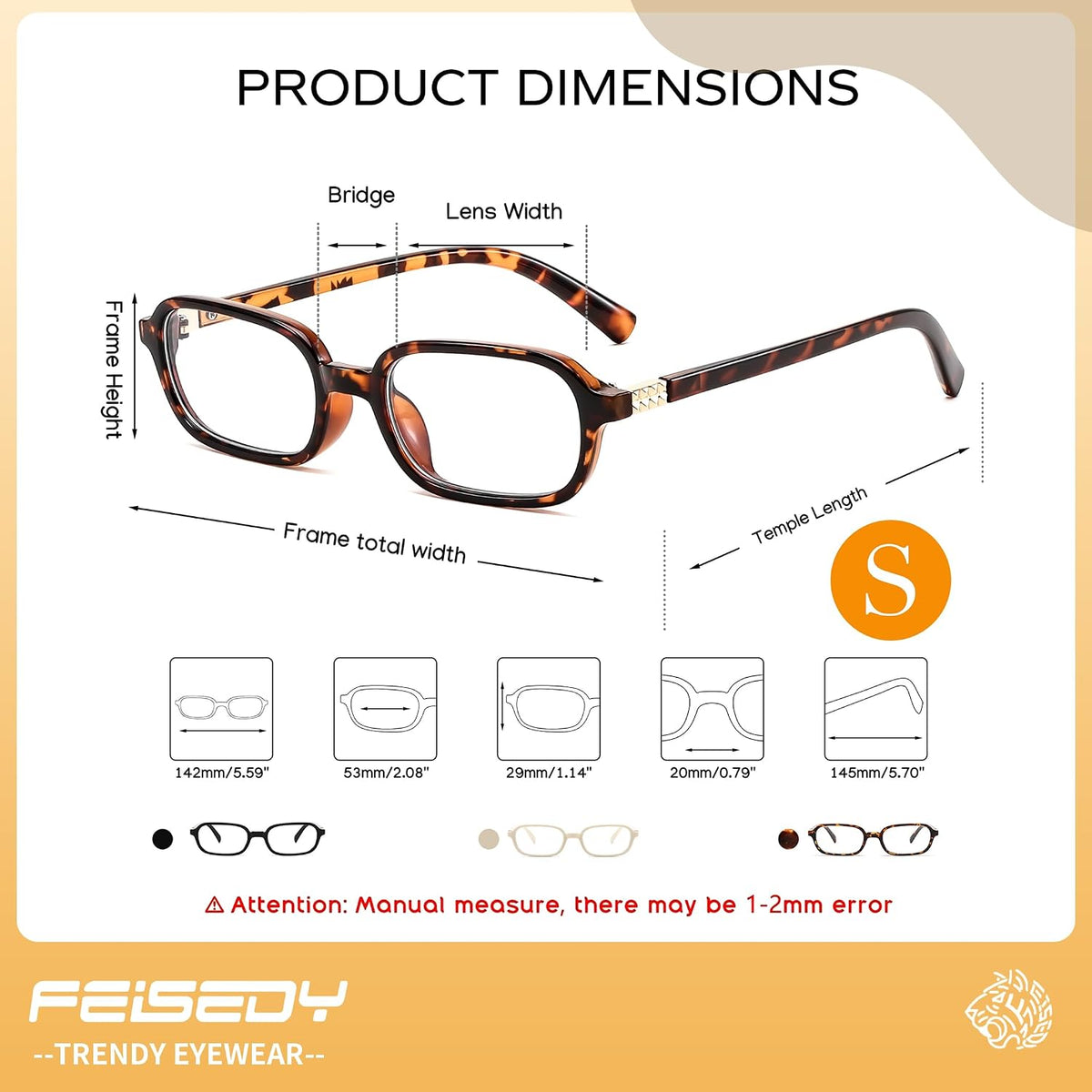 ÉÌƷͼƬ 29 | B0DXK32V6F | FEISEDY Fashion Rectangular Blue Light Glasses for Women Retro Small Frames Vintage Trendy 90s Square Eyeglasses B0255