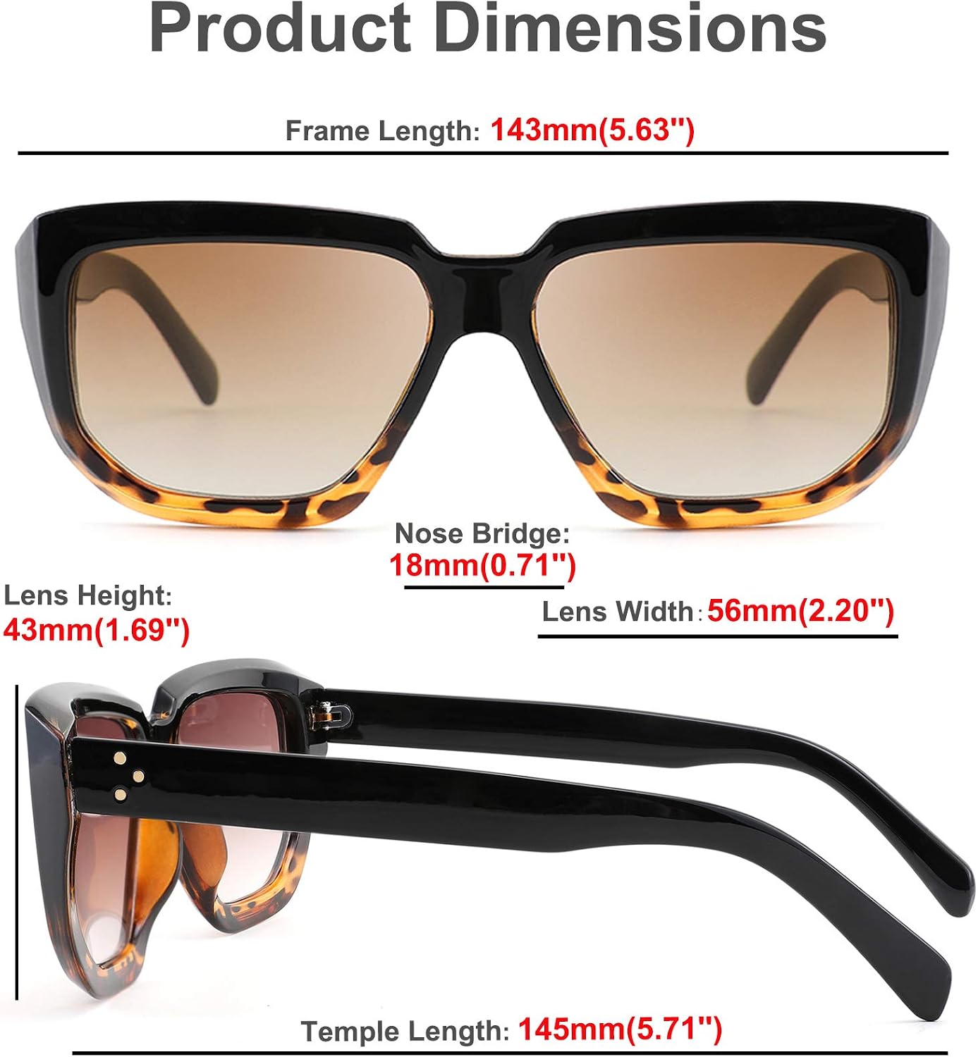 商品图片 13 | B08PD9KPH8 | FEISEDY Women Retro Square Sunglasses Trendy Shield Flat Top Shades B2717