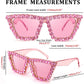 商品图片 36 | B09V7X56D4 | FEISEDY Women Crystal Square Cat Eye Sunglasses Sparkling Trendy Retro Cateye Sunglasses B2898