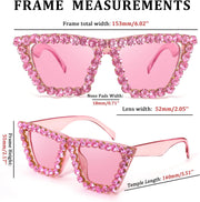 ÉÌƷͼƬ 36 | B09V7X56D4 | FEISEDY Women Crystal Square Cat Eye Sunglasses Sparkling Trendy Retro Cateye Sunglasses B2898