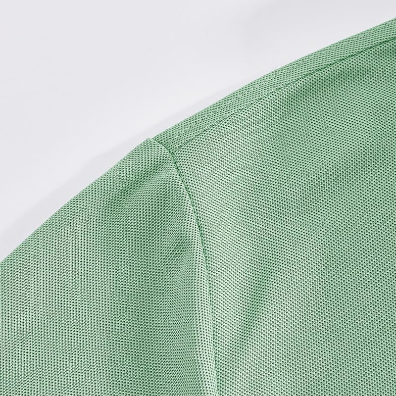 商品图片 5 | B0H2W3G7R7 | Men's Mint Green Polo Shirt, Short Sleeve Breathable Ice Cool Golf Shirt, Business Casual Summer Polo for Men