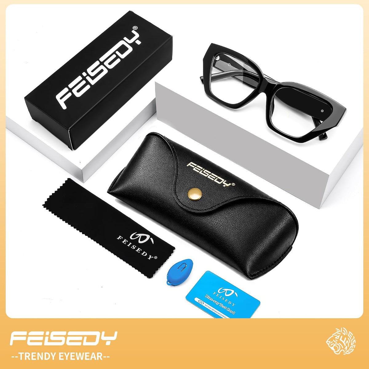 ÉÌƷͼƬ 7 | B0GQZ778YS | FEISEDY Women Cat Eye Blue Light Blocking Glasses for Women B0350