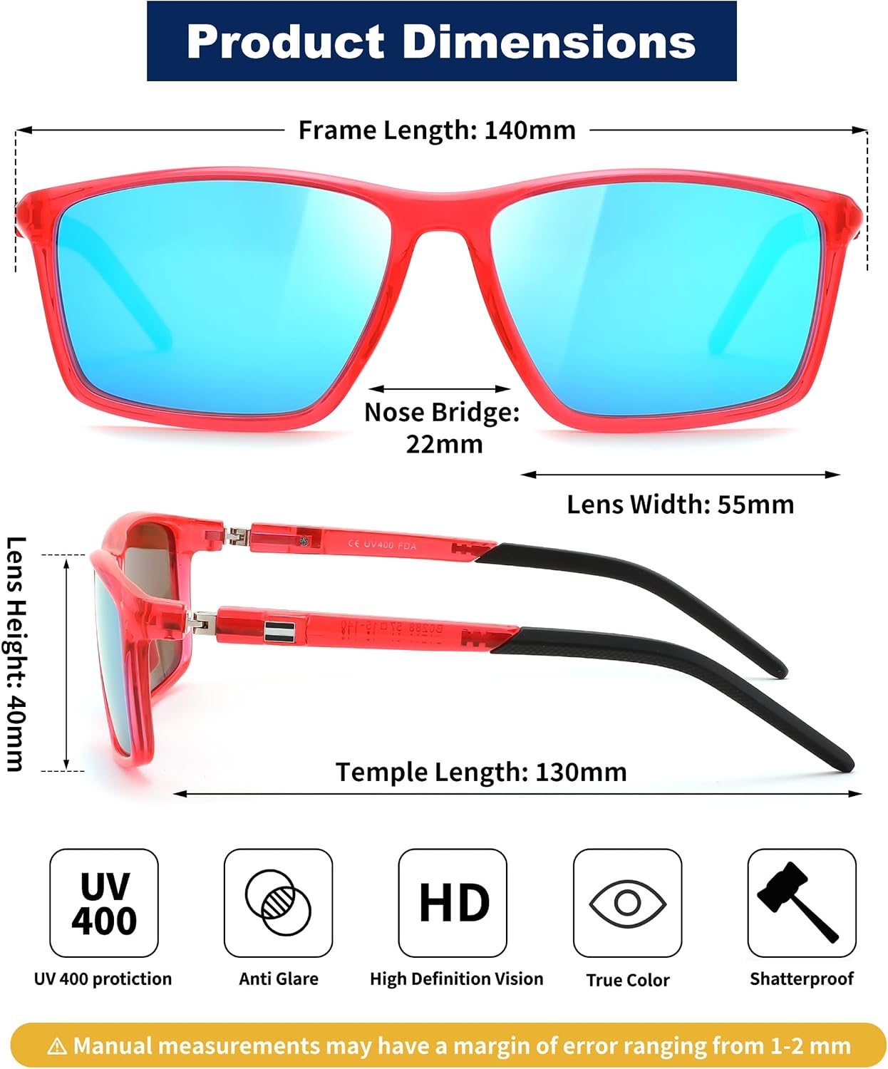 商品图片 26 | B0FG2HCVQL | FEISEDY Rectangle Sunglasses Women Men Trendy Classic Sunglasses Fashion Retro Vintage Square Frame Polarized UV400 B0288