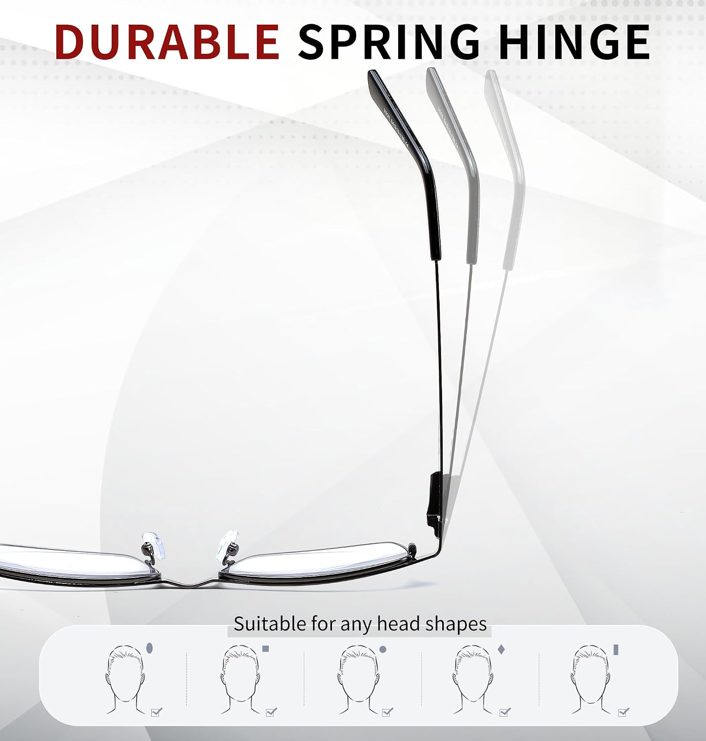 商品图片 12 | B0G1BLY966 | FEISEDY Classic Blue Light Reading Glasses Men,Metal Frame Readers with Spring Hinge, Anti Glare Eyeglasses for Reading B0337