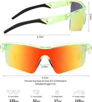ÉÌƷͼƬ 145 | B07JZ18KMZ | FEISEDY Kids Polarized Sports Sunglasses, TR90 UV400 Baseball Cycling