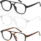 Black+transparent+leopard Grey / 50 Millimeters | B0G5PKSWTV | FEISEDY Blue Light Blocking Glasses Women Men Square Computer Lightweight Pilot Glasses Anti Eyestrain & UV Glare B0141