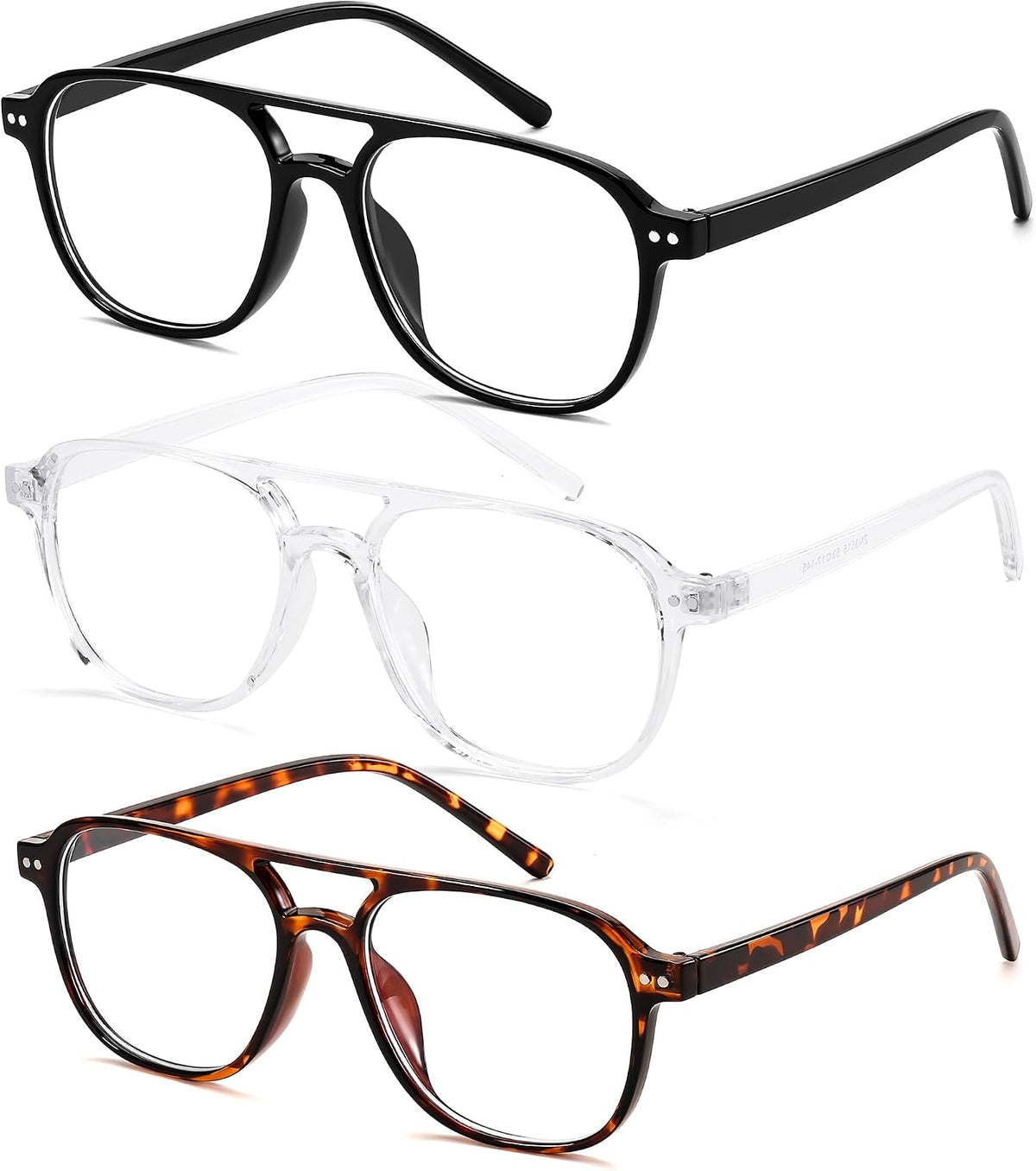 Black+transparent+leopard Grey / 50 Millimeters | B0G5PKSWTV | FEISEDY Blue Light Blocking Glasses Women Men Square Computer Lightweight Pilot Glasses Anti Eyestrain & UV Glare B0141