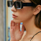 商品图片 28 | B0B12FXZW5 | FEISEDY Rectangle Sunglasses for Women Men Retro Y2k 90s Thick Frame Chunky Square Sunglasses UV400 Protection B2307