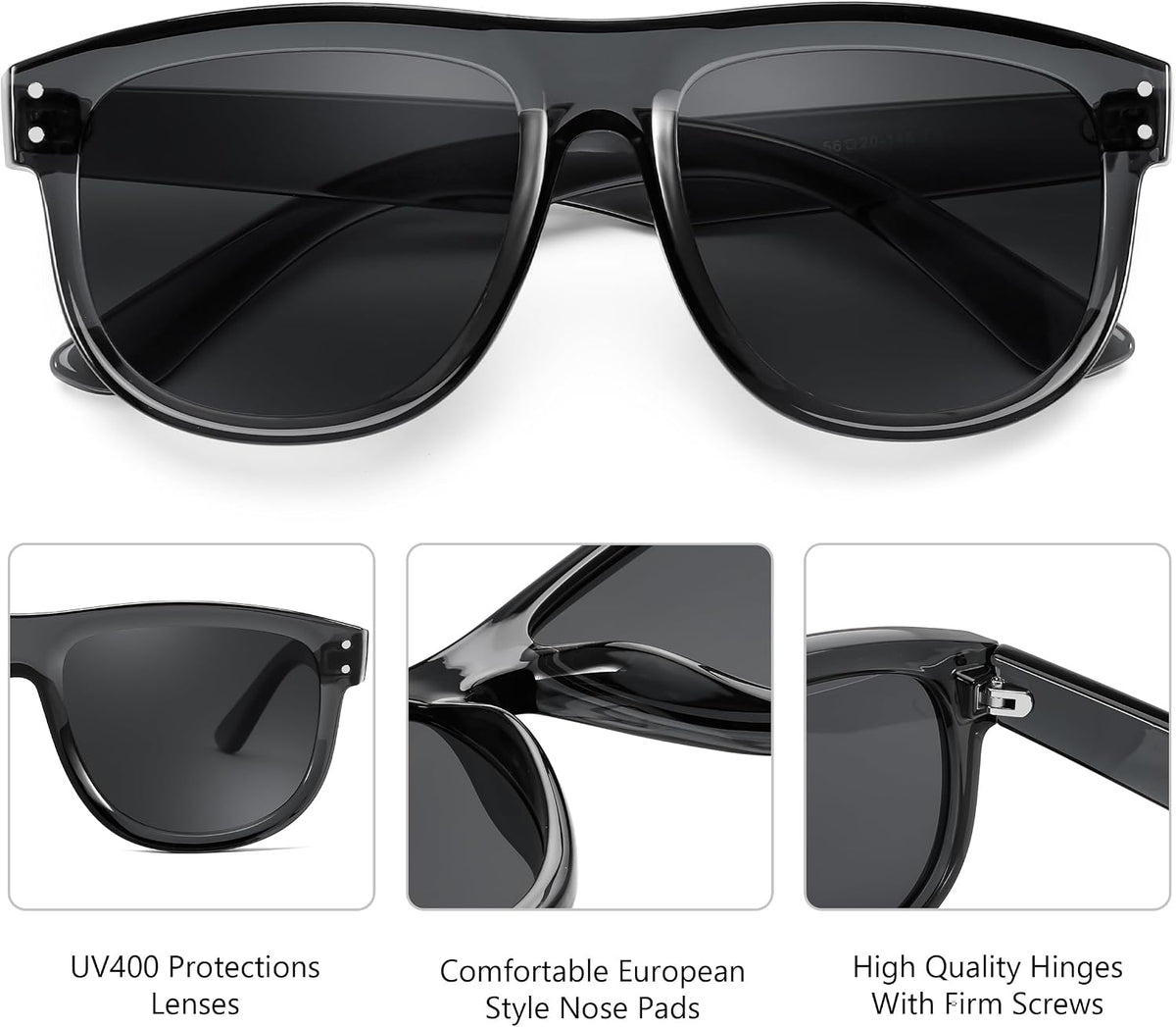 ÉÌƷͼƬ 22 | B0D8JDCTKS | FEISEDY Square Sunglasses for Women Men Unisex Curved Style Shades Designer Sun Glasses B0214