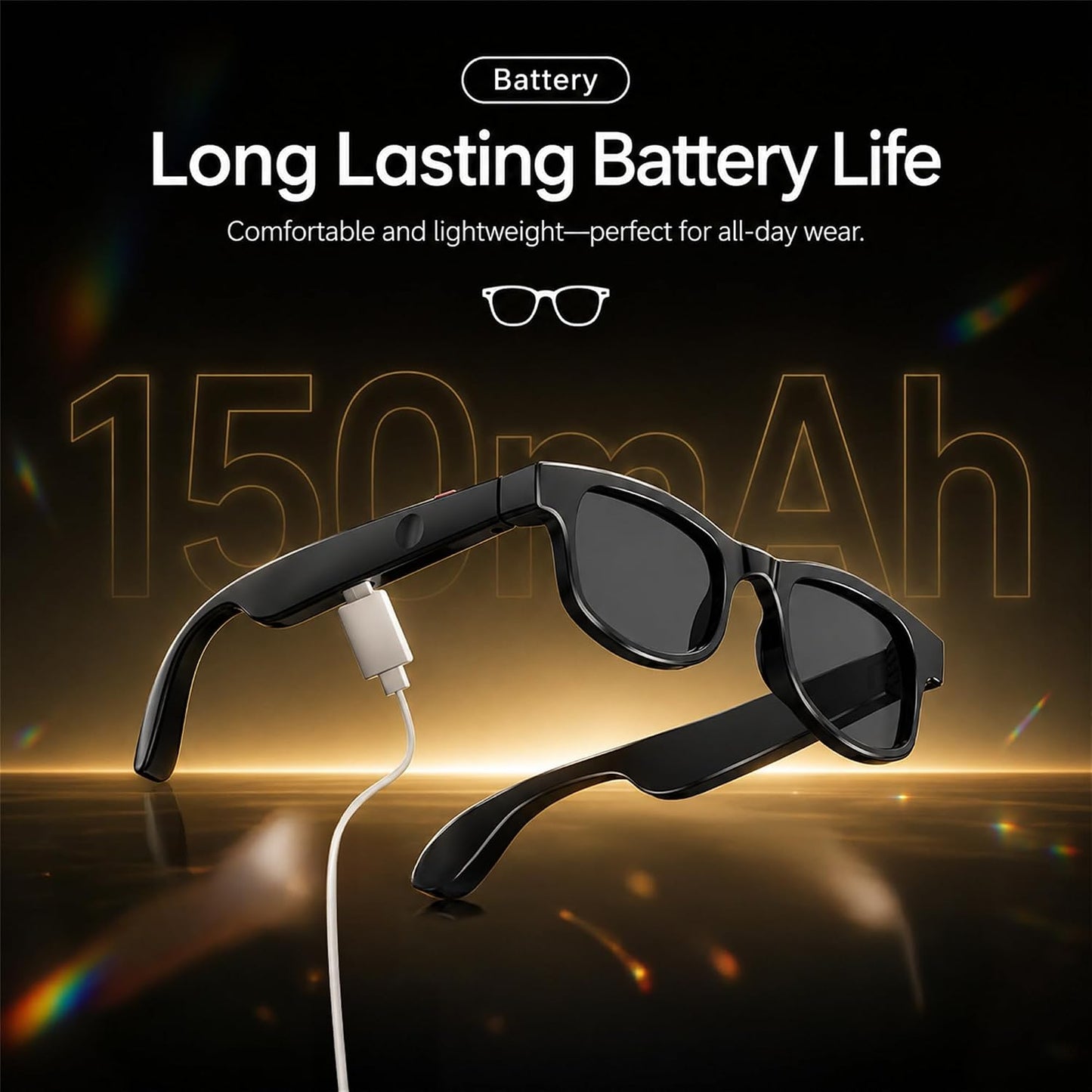 商品图片 5 | B0H6PJ2TJN | FEISEDY AI Smart Glasses with AI Assistant for Travel & Daily Use B0476