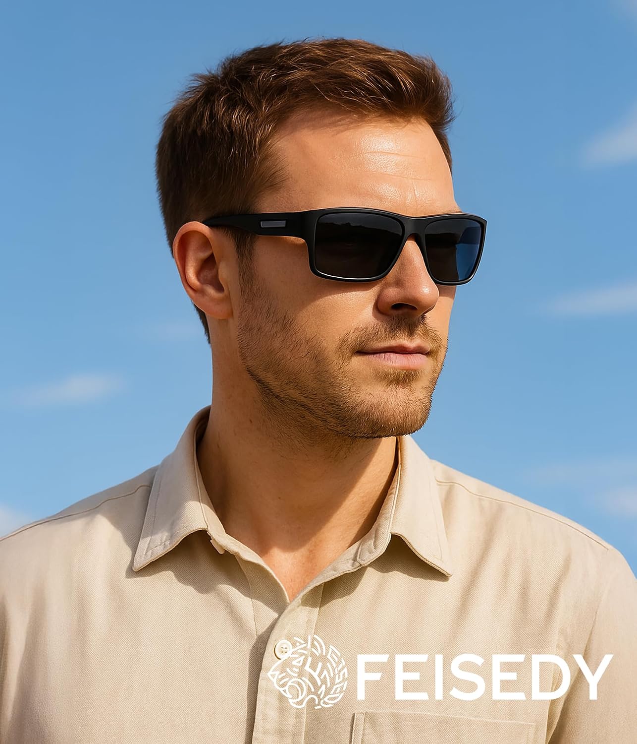 商品图片 2 | B0FD3DG91N | FEISEDY Polarized Sunglasses Readers - UV400 Protection, Wrap Sports, Outdoor Reading Sunglasses - Fishing Driving B2379