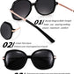 商品图片 2 | B08QDD5B67 | FEISEDY Classic Womens Elegant Polarized Sunglasses Ladies Wide Square Sunglasses Shades B2683