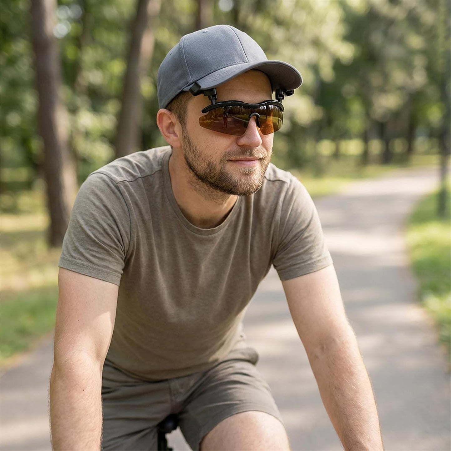 商品图片 13 | B0FZT6Y4FL | FEISEDY Polarized Clip On Sunglasses,Clip Cap Sports Sunglasses,UV400 Sunglasses for Mens Womens Fishing Cycling Hiking B0356