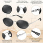 商品图片 4 | B0GX9GL5XF | FEISEDY Polarized Oval Metal Sunglasses for Women Men Classic Retro B0439
