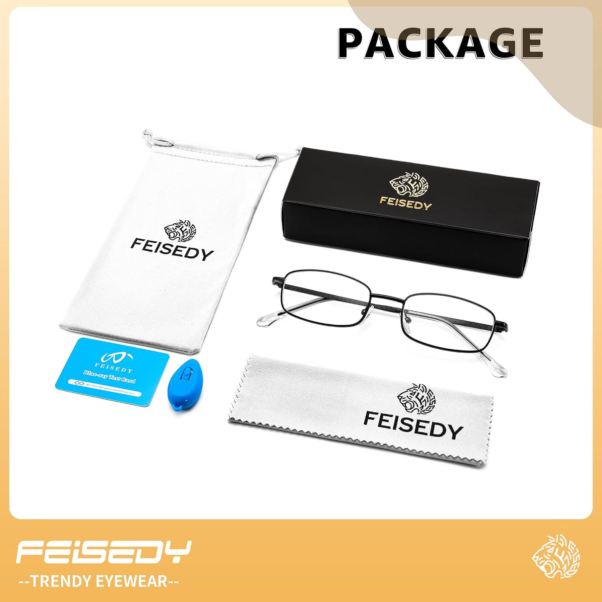 ÉÌƷͼƬ 21 | B0DQ3B3RQP | FEISEDY Vintage Blue Light Glasses for Women Metal Y2K Rectangle Glasses Gold Silver Fake Nerd Eyewear Frame B0271