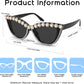 商品图片 36 | B0BZ7YMM4F | FEISEDY Oversized Women Cat Eye Rhinestone Sunglasses Costume Party B2360