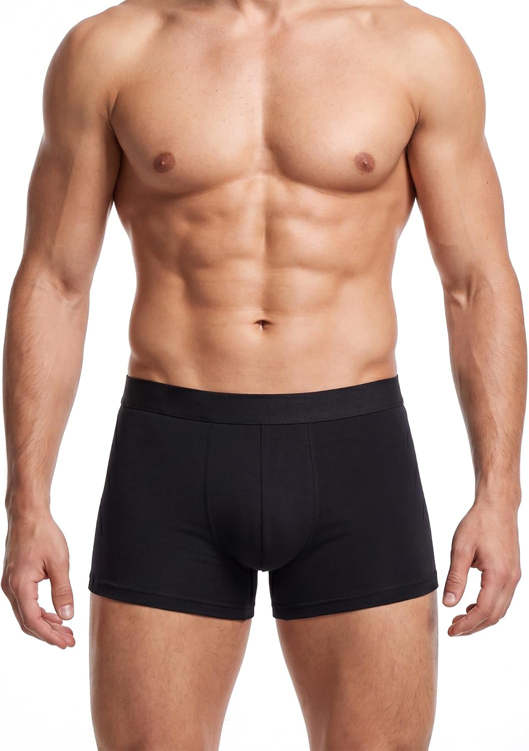 商品图片 2 | B0GWGWQCH1 | 4 Pack Men's Cotton Boxer Shorts - Soft Comfort Underwear Breathable Underpants Basic Essentials Long Leg Briefs, L-2XL