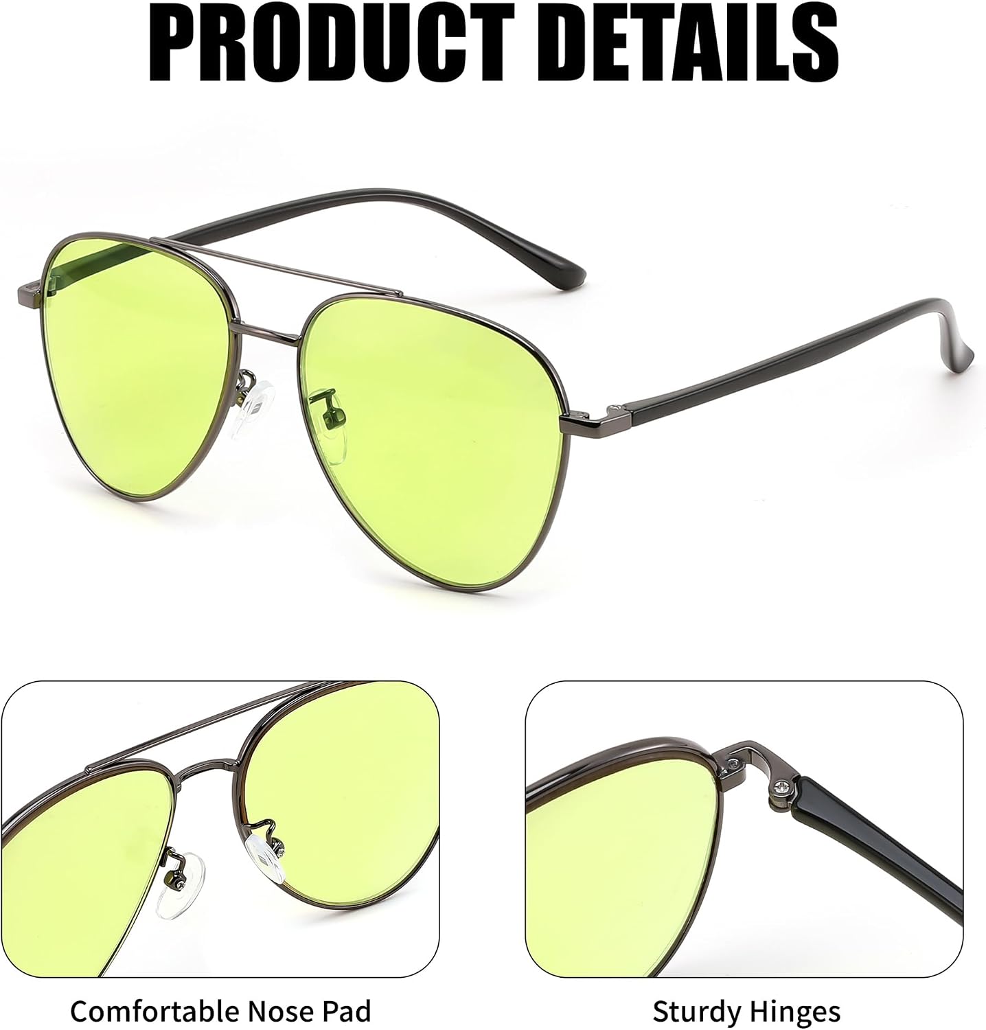 商品图片 12 | B0GJYYQGWC | FEISEDY Photochromic Progressive Multifocal Aviator Reading Glasses B0396