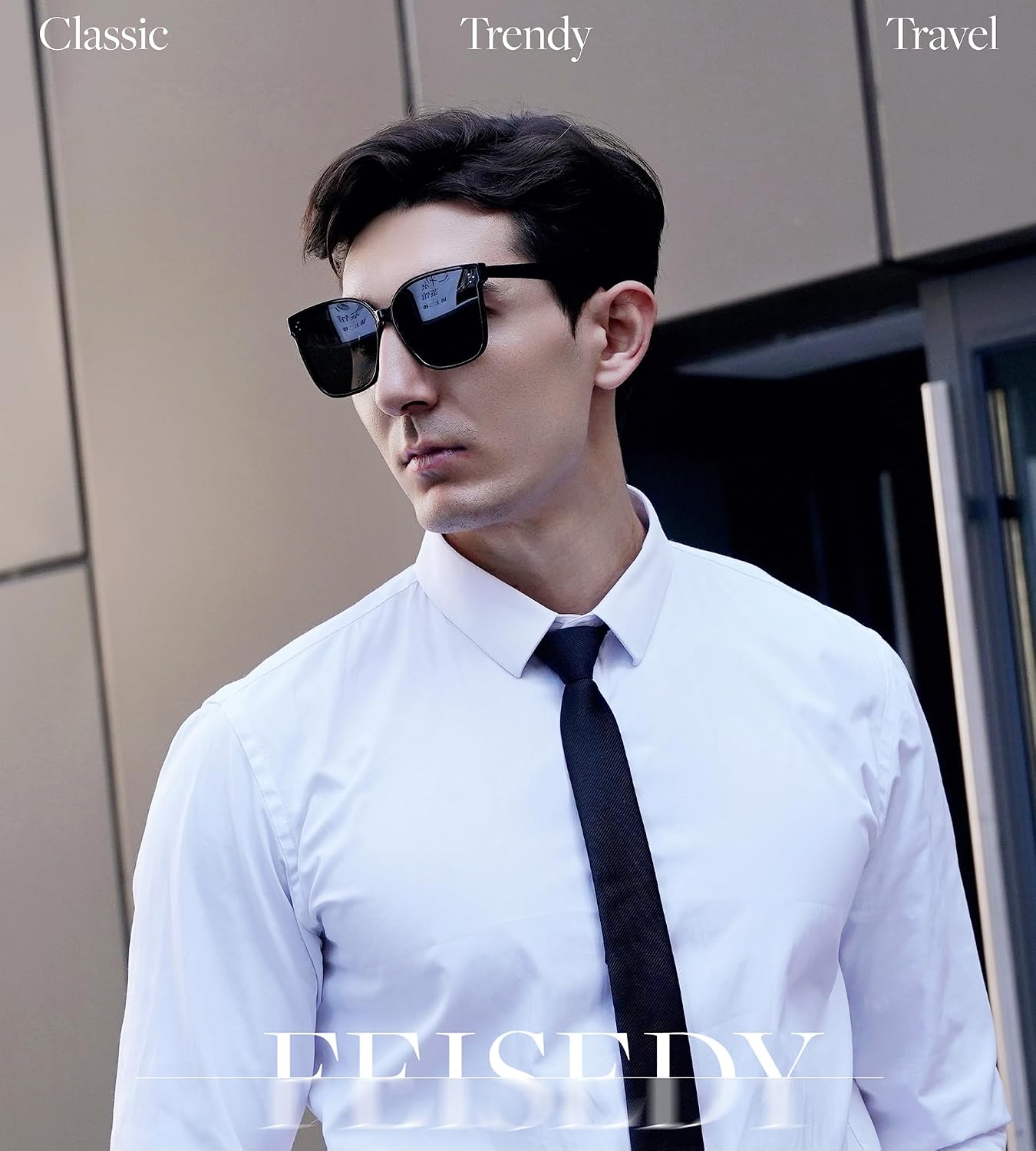 商品图片 11 | B0871BKMTN | FEISEDY Oversized Polarized Sunglasses - UV400 Protection, Square Fashion Sun Glasses for Outdoor & Daily B2600