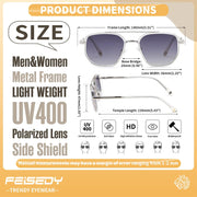 ÉÌƷͼƬ 24 | B0FQ4Y7FV6 | FEISEDY Polarized Aviator Sunglasses for Women Men Square TAC Lens B0329