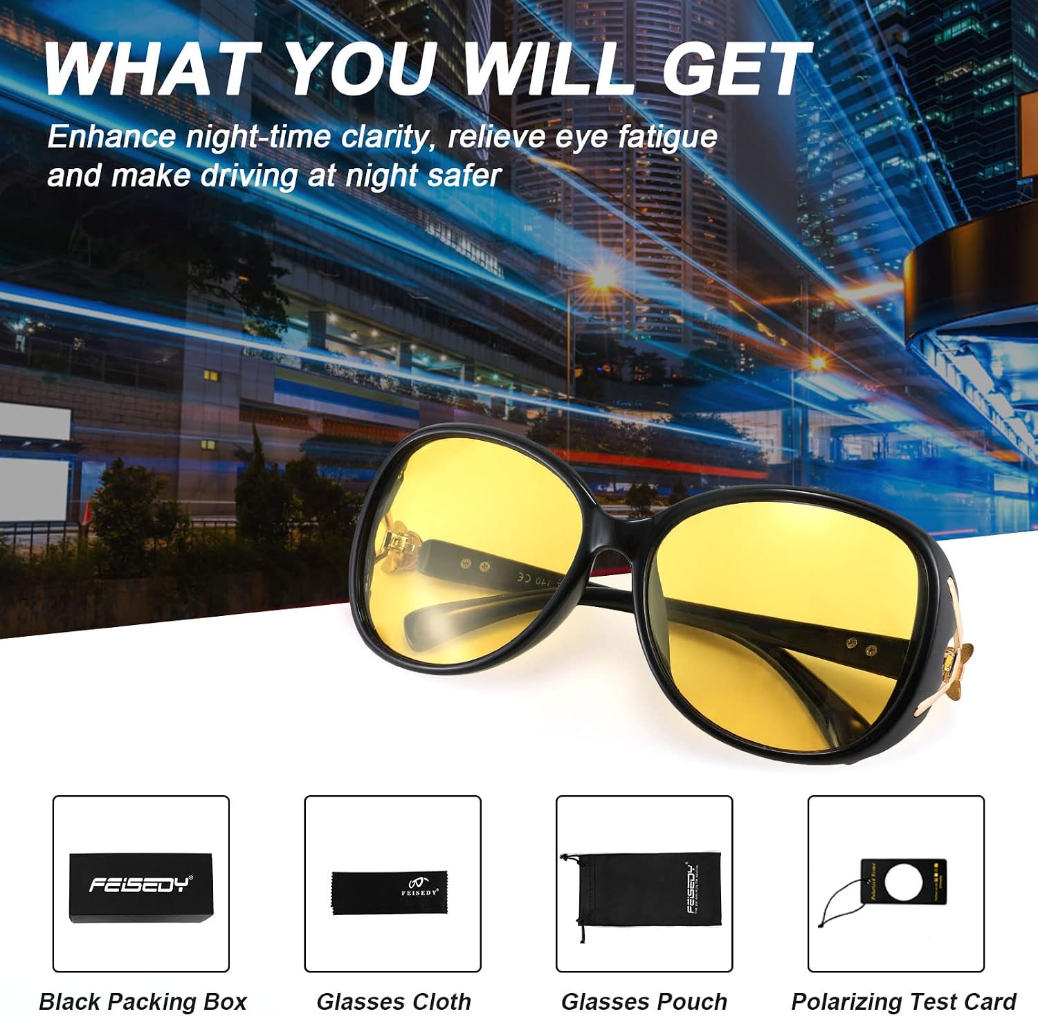 商品图片 53 | B08S7G8RRP | FEISEDY Oversized Polarized Sunglasses Women Men Large Shades B2730